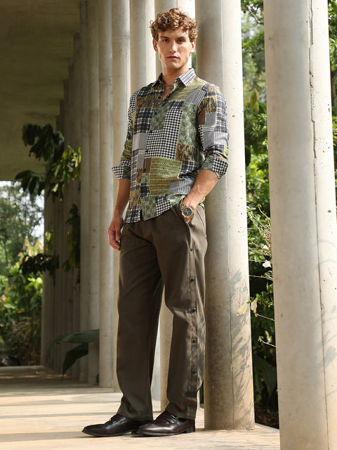 CAHOOT Side-Snap Straight Trousers