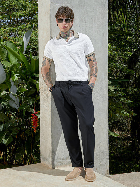 Face Card Lightweight - Tactile-Pleated Chino Trousers