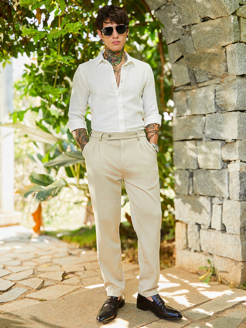 Behookd Micro-Waffle Chino Trousers