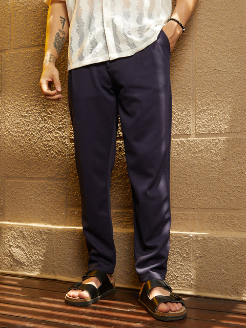 Face Card Micro-Waffle Chino Trousers