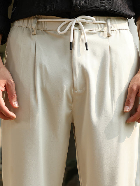 Behookd Straight Pleated Trousers