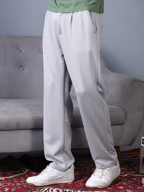 STARCAST Micro-Waffle Straight Trousers