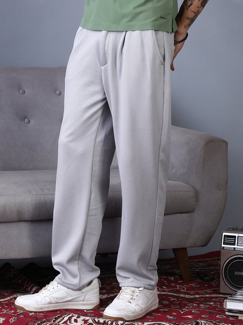 STARCAST Micro-Waffle Straight Trousers
