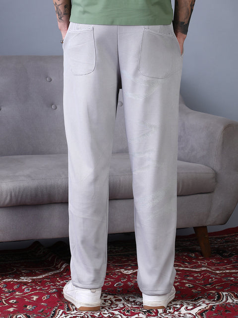 STARCAST Micro-Waffle Straight Trousers