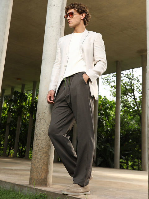 Hookd Micro-Waffle Straight Trousers