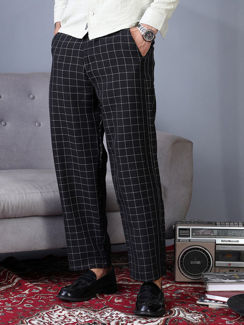 STARCAST Lightweight - Graph-Check Staright Trousers