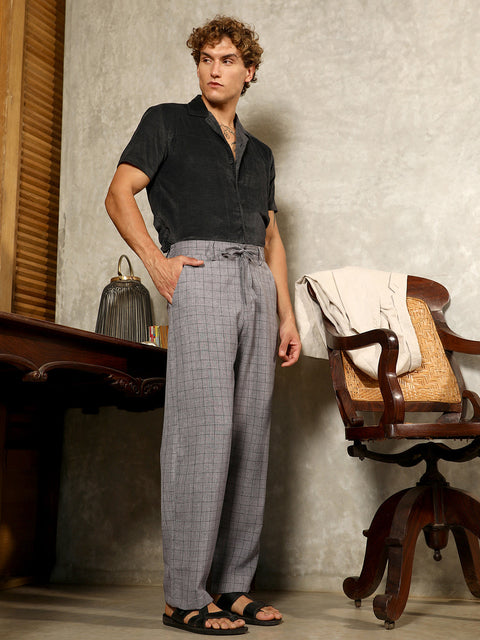 Hookd Lightweight - Graph-Check Casual Trousers