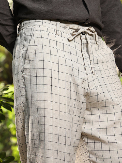 Hookd Lightweight - Graph-Check Casual Trousers