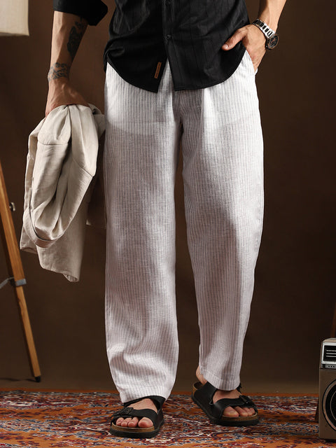 STARCAST Lightweight - Pinstriped Casual Trousers