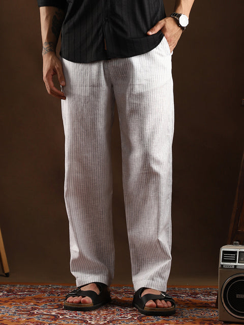 STARCAST Lightweight - Pinstriped Casual Trousers