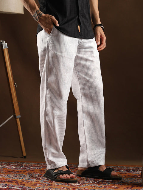 STARCAST Lightweight - Pinstriped Casual Trousers