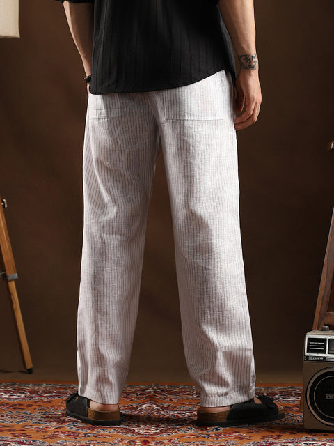 STARCAST Lightweight - Pinstriped Casual Trousers
