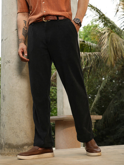 Game Face Corduroy Pleated Trousers