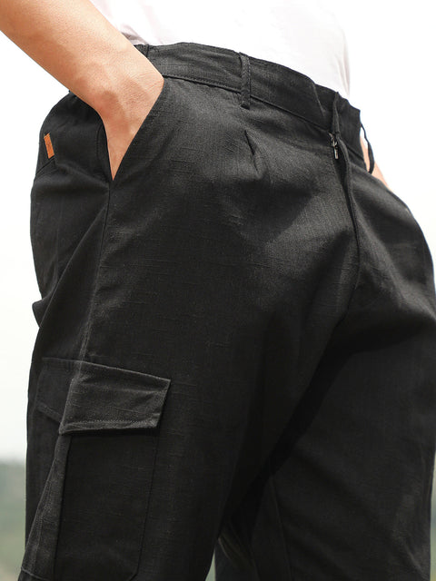 Just Be Lightweight - Pleated Utility-Tapered Trousers