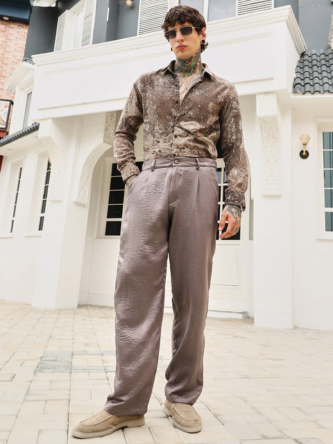 Just Be Lightweight - Creased-Pleated Straight Trousers