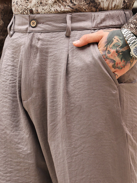 Just Be Lightweight - Creased-Pleated Straight Trousers