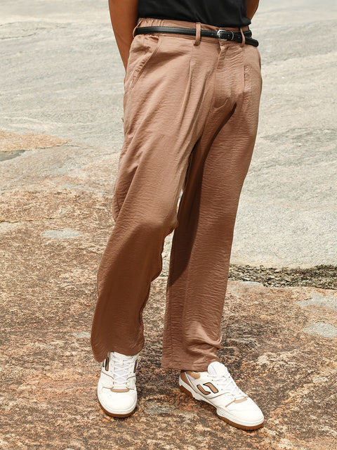 Just Be Lightweight - Creased-Pleated Straight Trousers