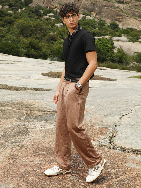 Just Be Lightweight - Creased-Pleated Straight Trousers