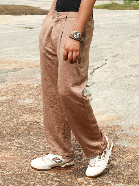 Just Be Lightweight - Creased-Pleated Straight Trousers