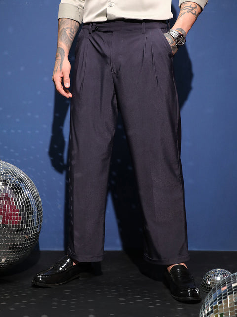Behookd Pleated Cuffed Trousers