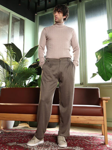 Take Two Men Trousers Pleated-Ribbed Trousers