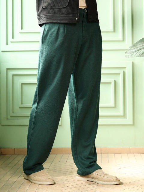 Take Two Men Trousers Pleated-Ribbed Trousers