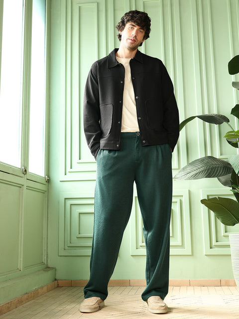 Take Two Men Trousers Pleated-Ribbed Trousers
