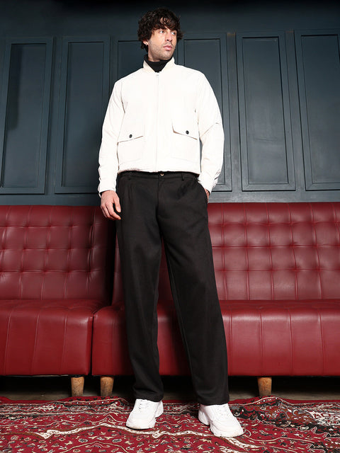 Take Two Men Trousers Pleated-Ribbed Trousers