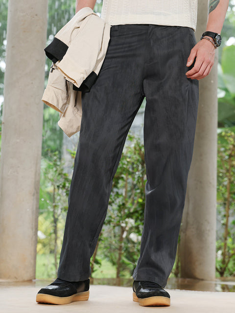 Runway Gods Gazed-Imprint Straight-Fit Trousers