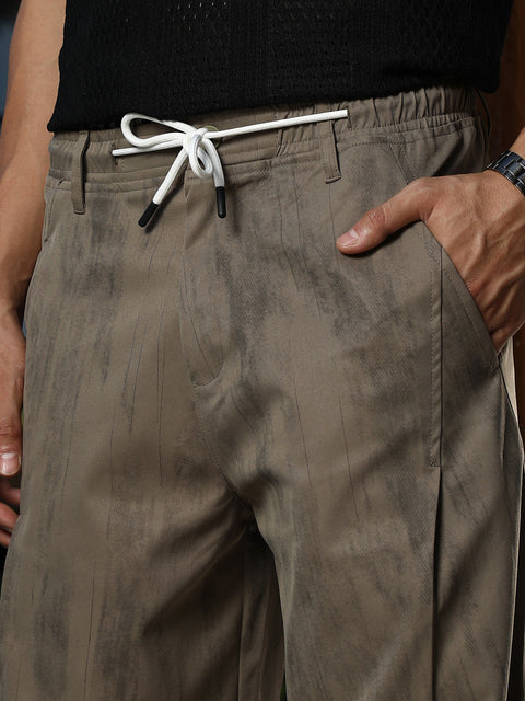 Hooked Grazed-Imprint Straight-Fit Trousers