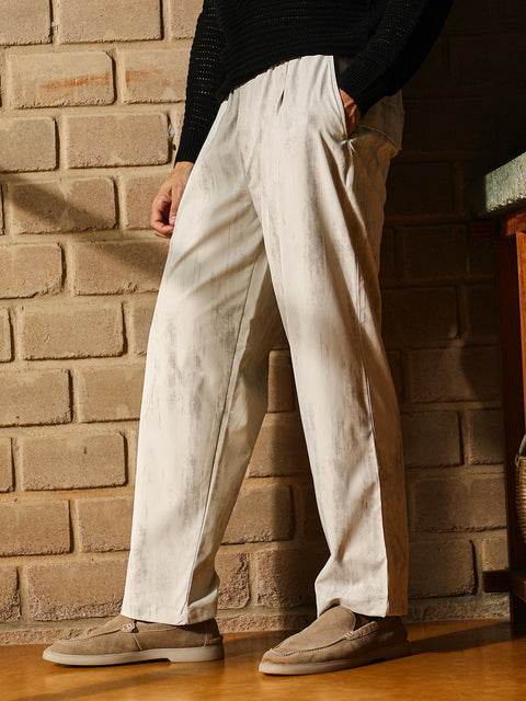 Take 2 Gazed-Imprint Relaxed Trousers
