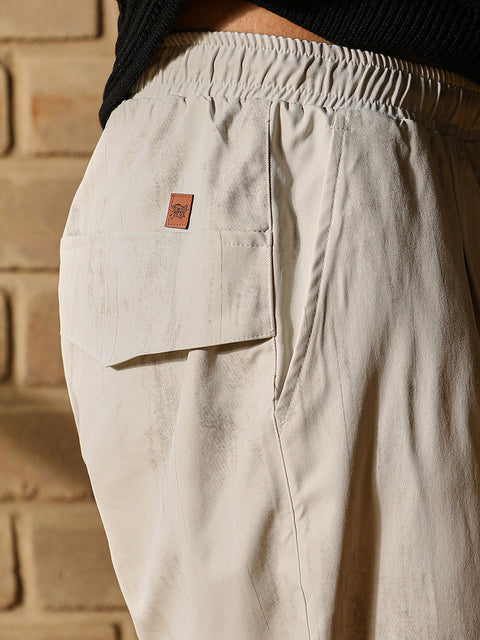 Take 2 Gazed-Imprint Relaxed Trousers