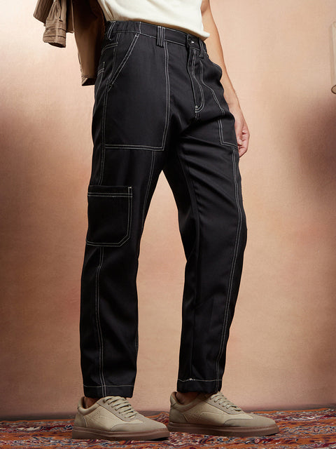 Hookd Contrast-Stitch Carpenter Utility Trousers