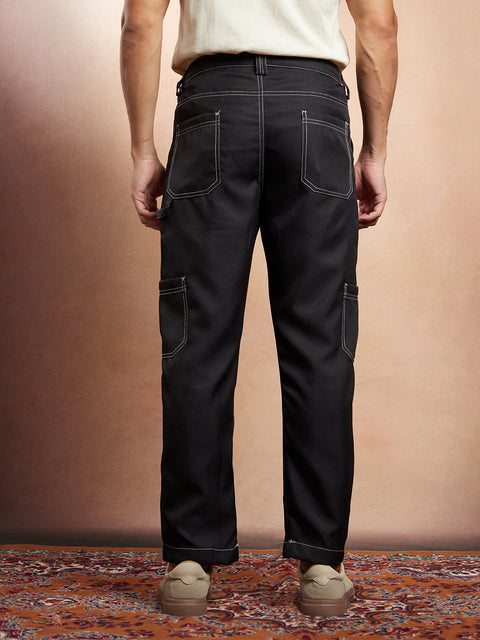 Hookd Contrast-Stitch Carpenter Utility Trousers