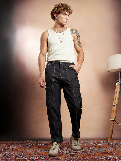 Hookd Contrast-Stitch Carpenter Utility Trousers