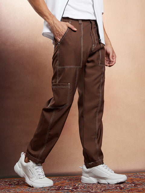 Hookd Contrast-Stitch Carpenter Utility Trousers