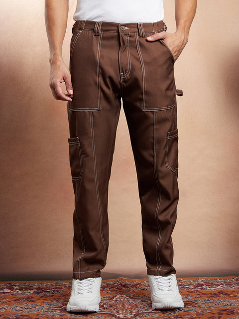 Hookd Contrast-Stitch Carpenter Utility Trousers