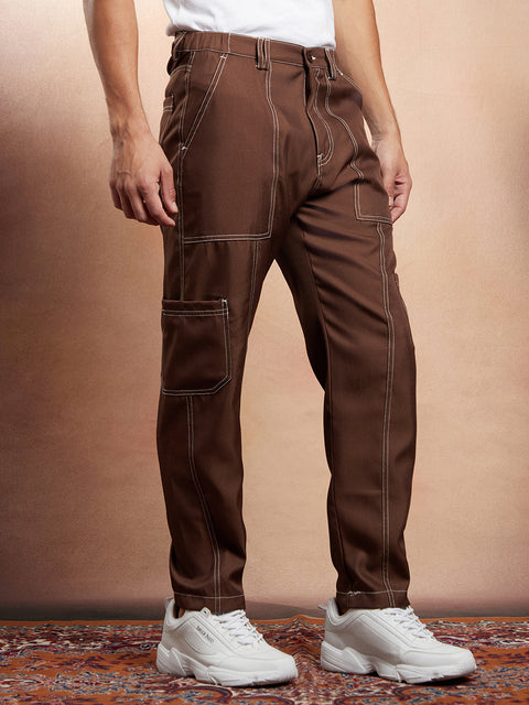 Hookd Contrast-Stitch Carpenter Utility Trousers