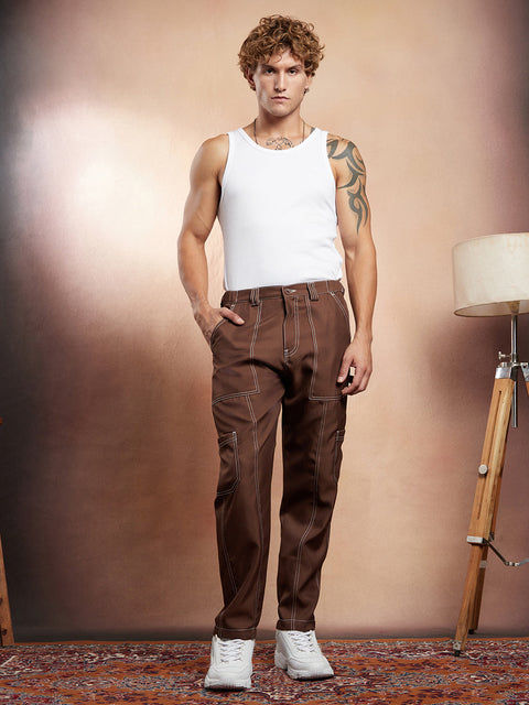 Hookd Contrast-Stitch Carpenter Utility Trousers