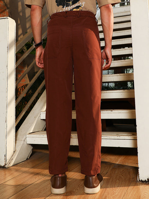 Just Be Light Weight - Pleated-Tapered Trousers