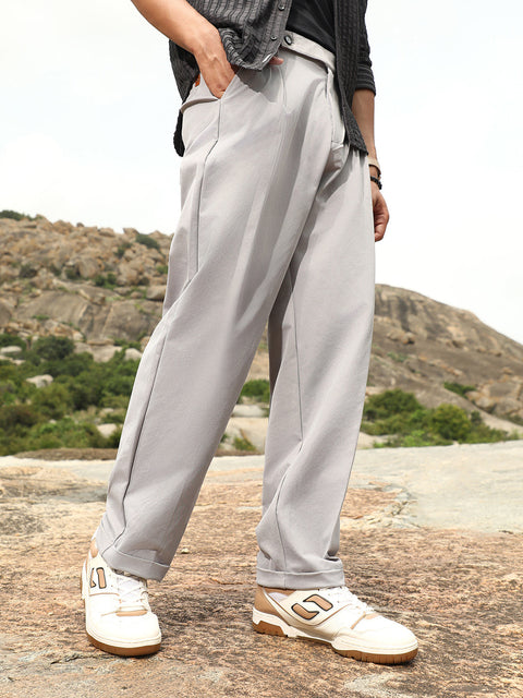 Just Be Extended-Waistband Straight Trousers