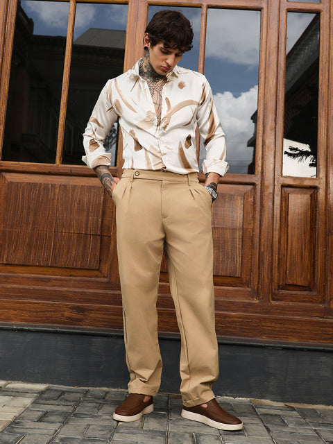 Chaos Extended-Waistband Pleated Trousers