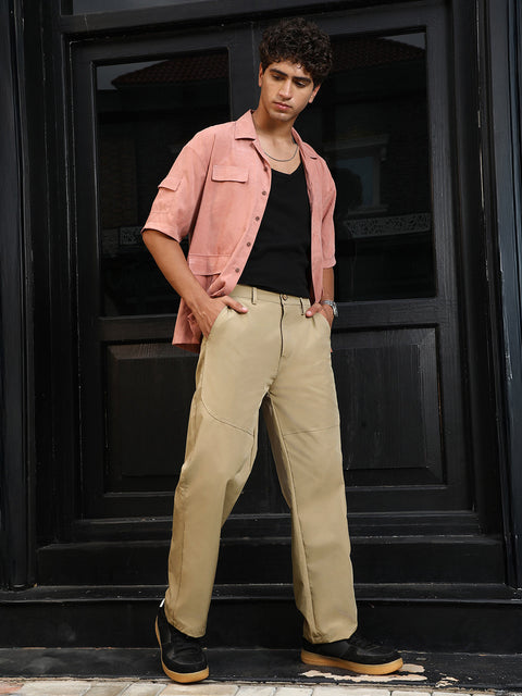 Chaos Panelled Straight-Fit Trousers