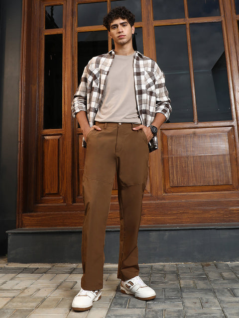 Chaos Panelled Straight-Fit Trousers