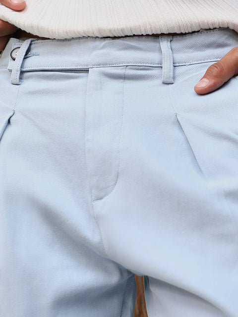 Hooked Pleated-Twill Tailored Trousers