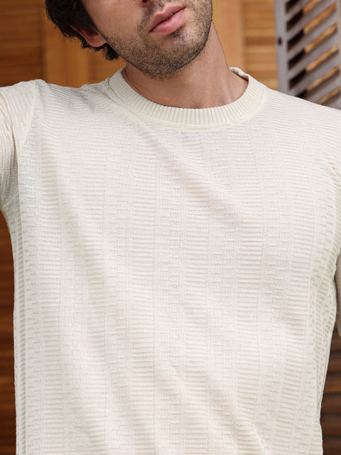 Just Be Dash-Ribbed Knit T-Shirt