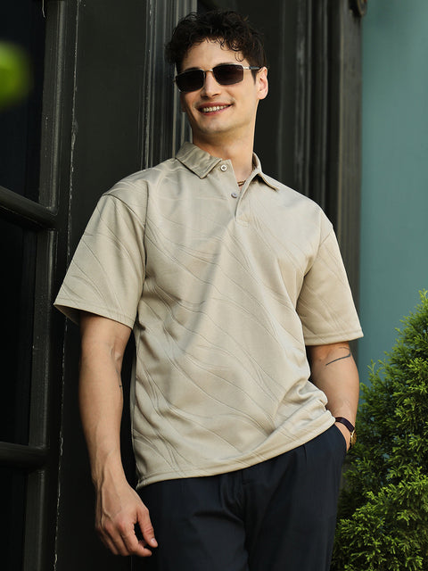 Face Card Scratch-Tactile Polo T-Shirt
