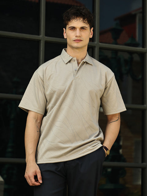 Face Card Scratch-Tactile Polo T-Shirt