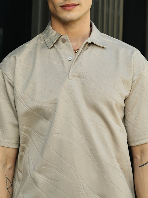 Face Card Scratch-Tactile Polo T-Shirt