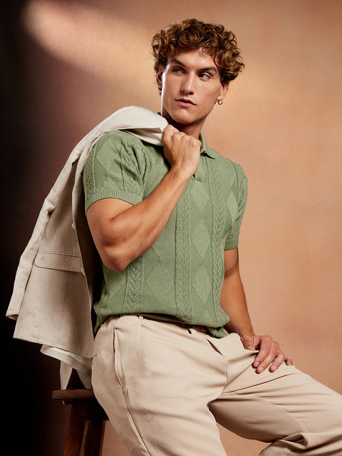 CAHOOT Argyle-Tactile Polo T-Shirt